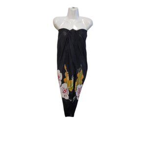 Cover Up Long Wrap, Halter or Strapless Wrap Dress Cotton Coverups